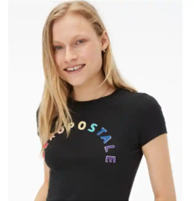 Camisetas Aeropostale Dama Aplique Talla S Original