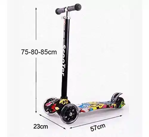 Scooter Patineta Para Niños Ajustable Multicolor