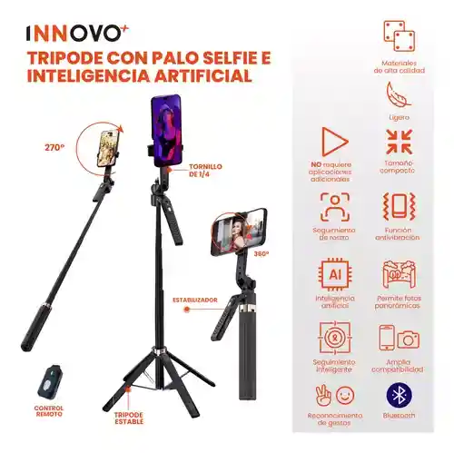 Palo Selfie Trípode Ia Inteligente Seguimiento Bluetooth 180