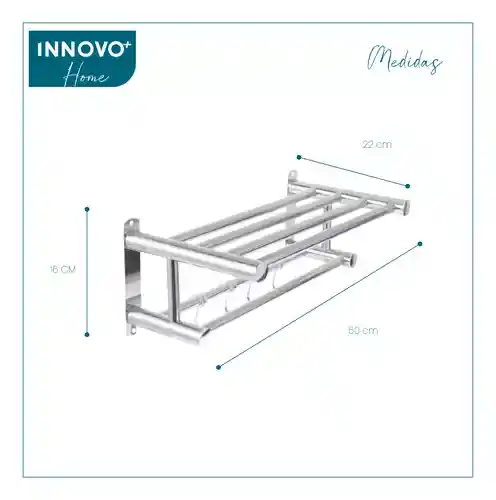 Organizador Para Toallas Toallero Acero Inoxidable