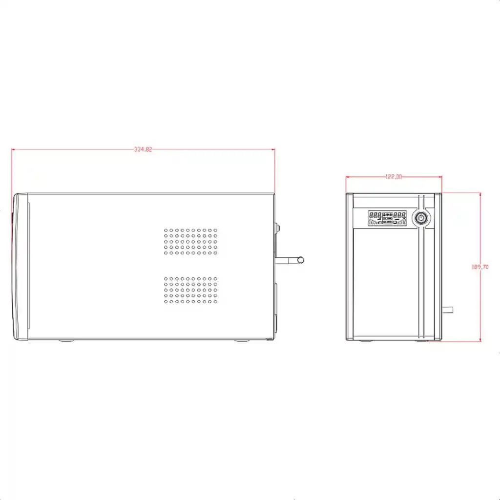 Ups Hikvision Ds-ups2000, 2000va /1200w, 6 Tomas, Display Lcd