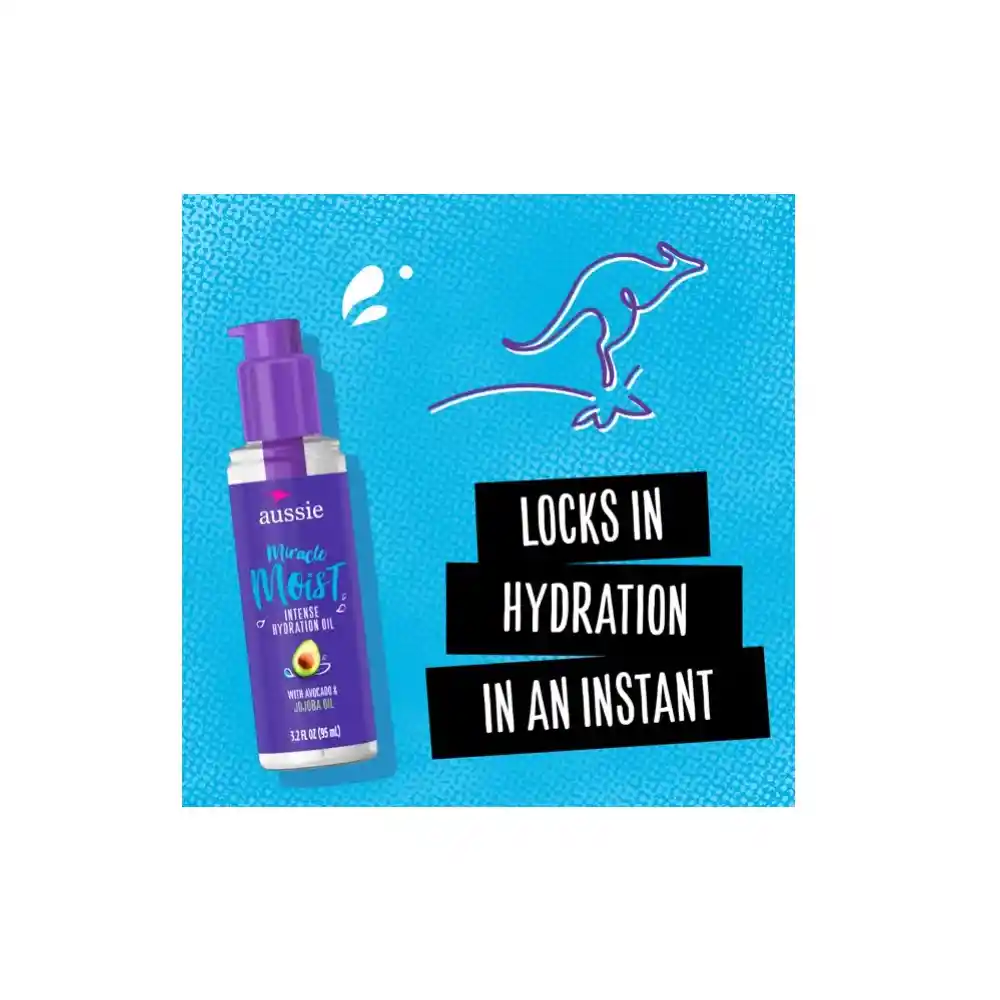 Aussie Aceite De Hidratación Intenso Con Aceite Jojoba 3.2 Fl Oz /95 Ml