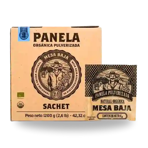 Panela Orgánica. Sachet 50 Sobres Caja