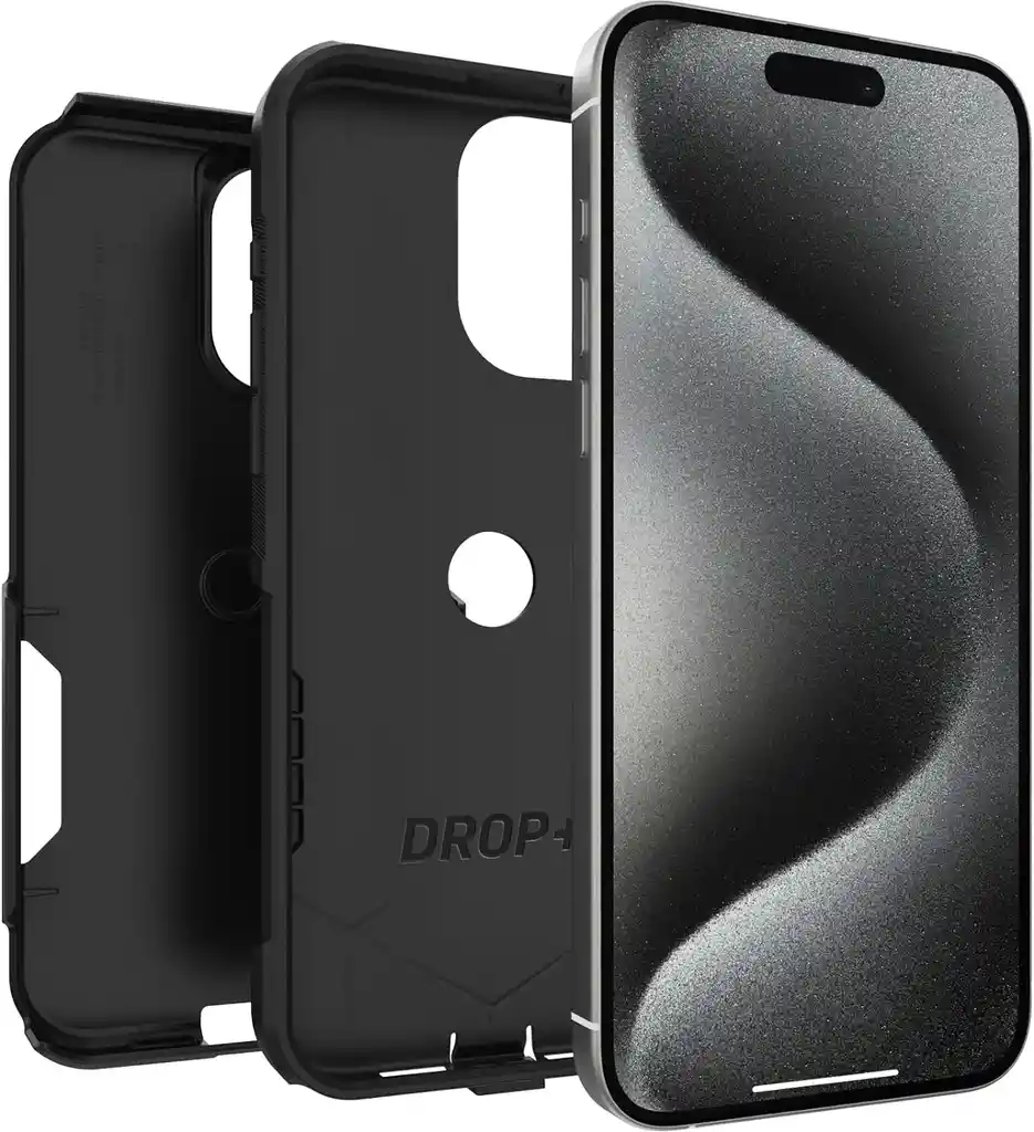Otterbox Funda Para Iphone 15 Pro Max (solamente) Serie Commuter - Negro, Delgada Y Resistente, Apta Para Bolsillo, Con Protección De Puerto