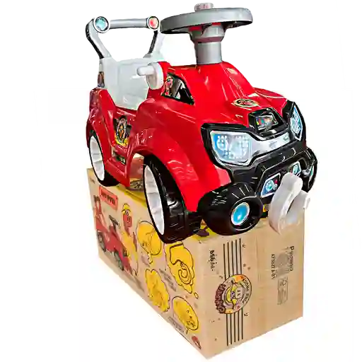 Carro Montable Camper Bombero Para Niño 64cm Sonidos Rojo