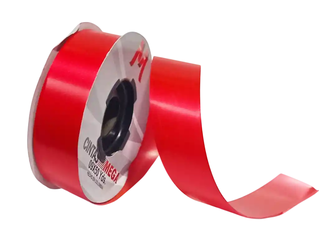 Cinta Liston De Papel Rojo 3cm X 50yrd