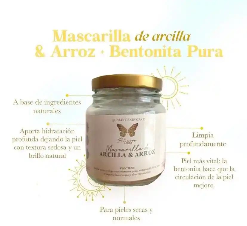 Mascarilla Arcilla Arroz / Todo Tipo De Piel Grasa