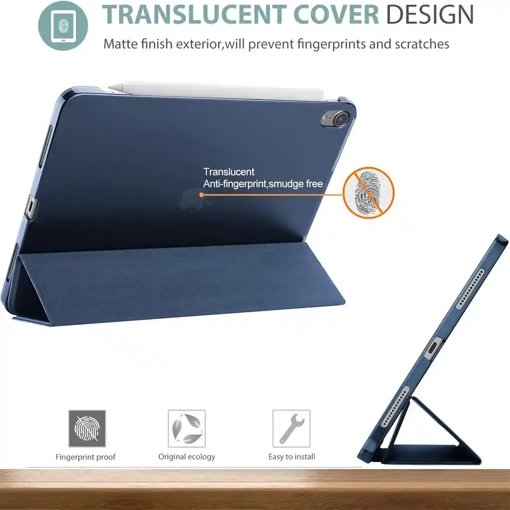 Estuche Protector Smart Case Para Ipad Air 11 Chip M2 2024 Y Ipad Air 11 Chip M3 2025 - Azul
