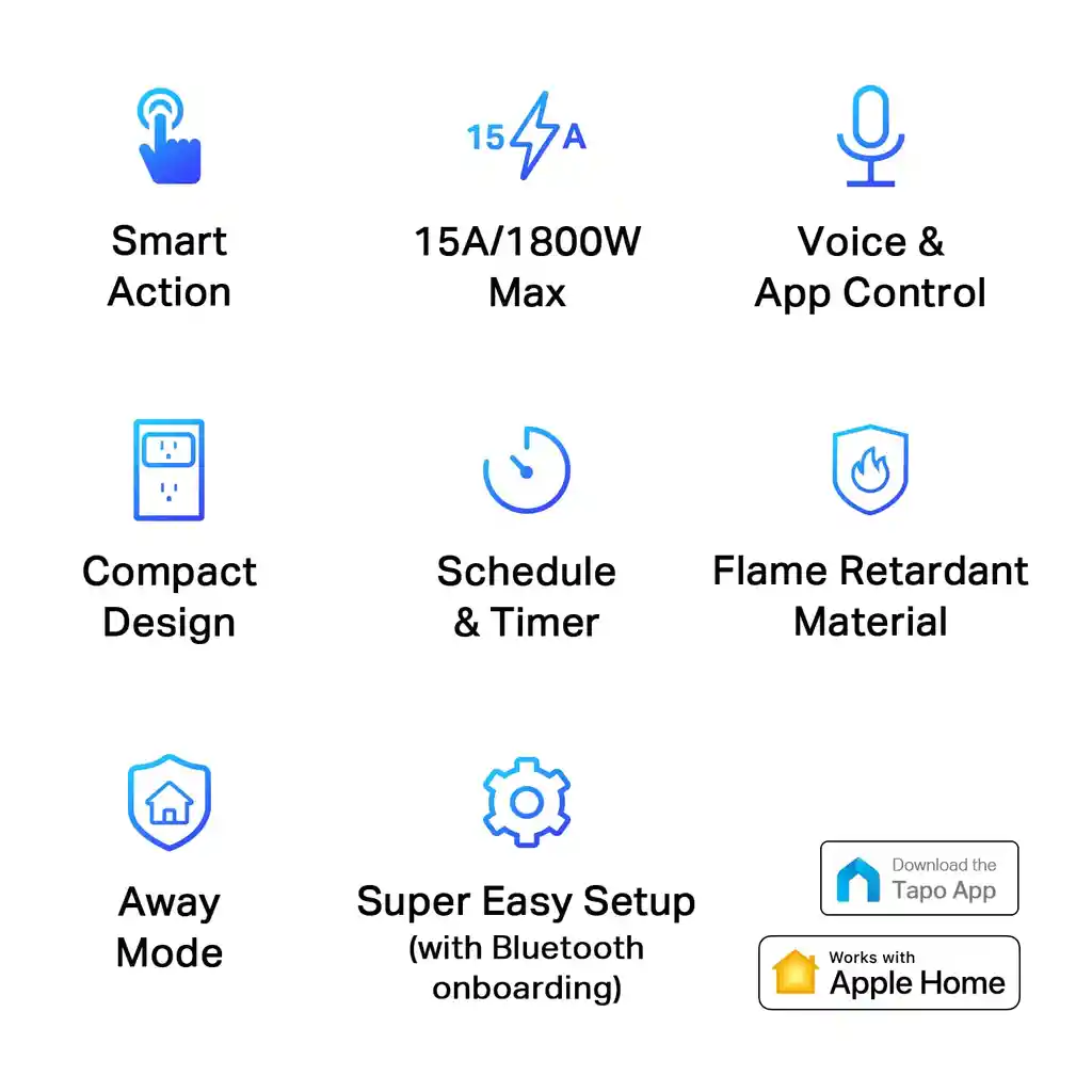 Enchufe Tp Link Tapo Toma Corriente Inteligente Homekit Wifi