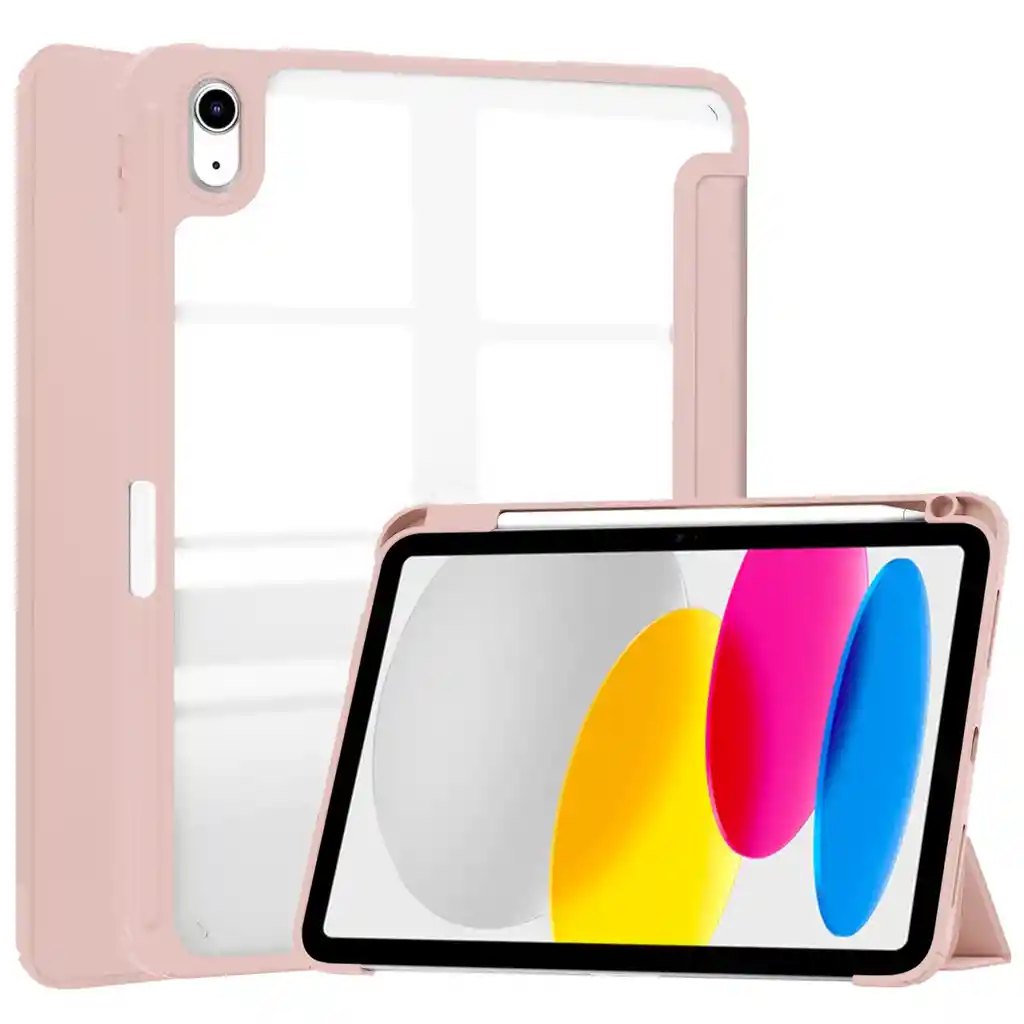 Estuche Protector Smart Clear Para Ipad Air 10.9 4a Y 5a Generacion – Rosado