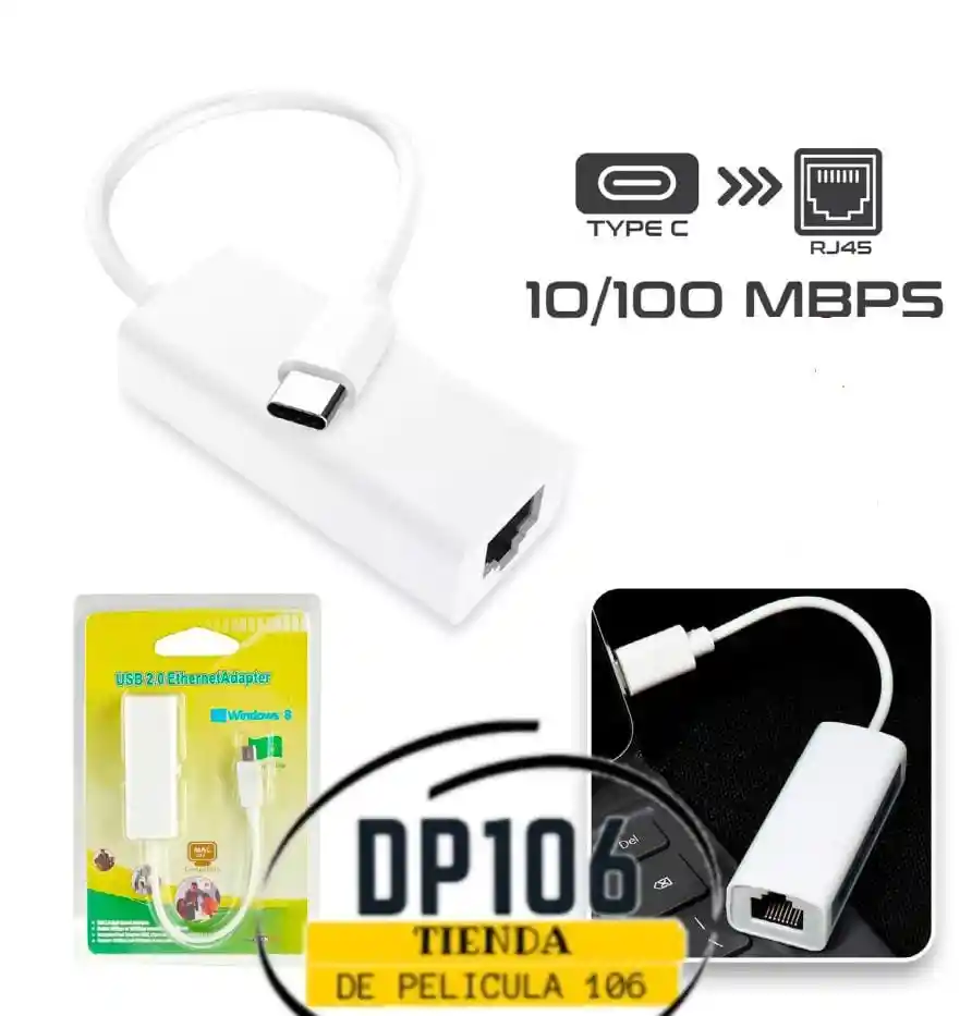 Adaptador Ethernet Tipo C 2.0