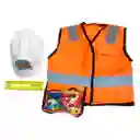 Set Juego De Ingeniero Chaleco Herramientas + Casco Niños