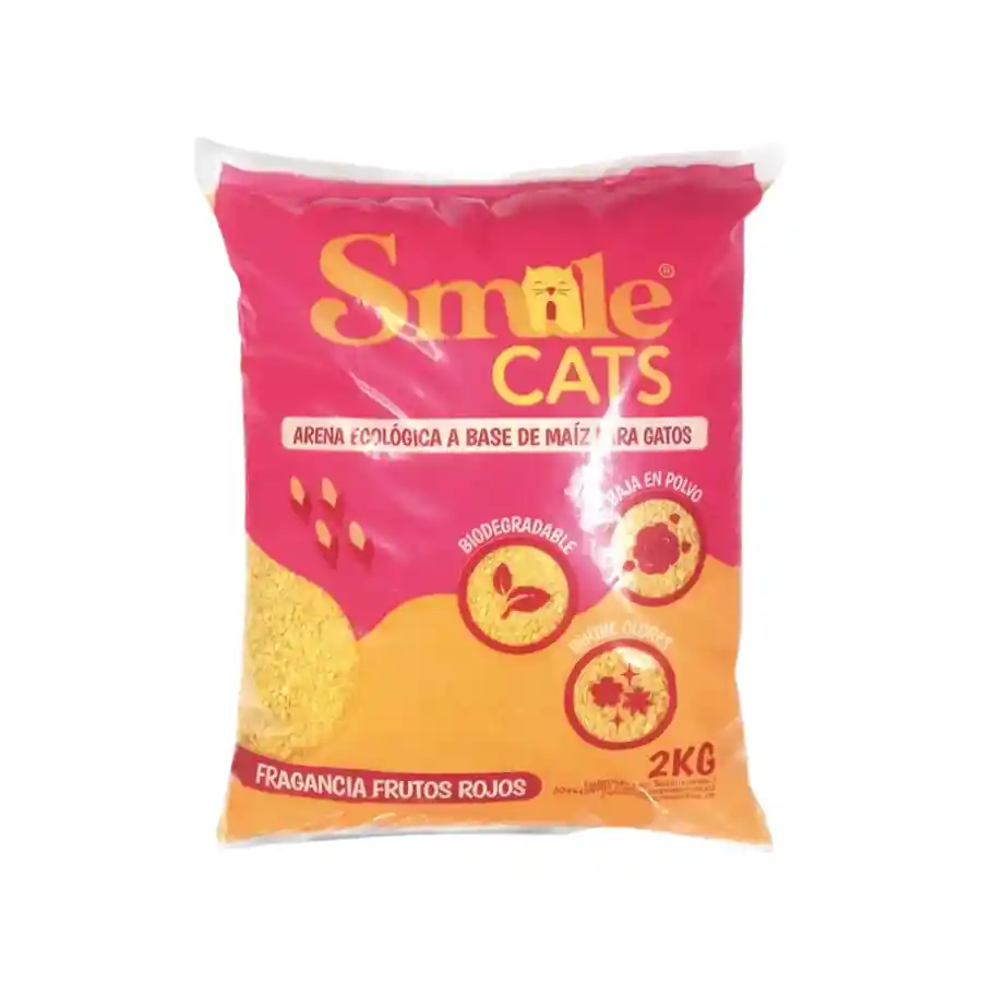 Arena De Maíz Ecológica Para Gatos Frutos Rojos 3.5kg - Smile Cats