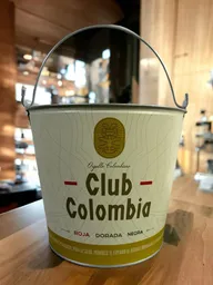 Balde Cubeta Hielera Metalica Cerveza Clulb Colombia Con Agarradera