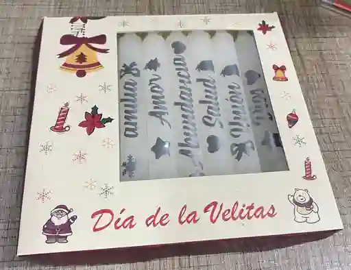 Velas Personalizadas De Navidad X 10, Velitas Navideñas
