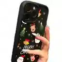 Forro Para Iphone 14 Pro Navidad Negro