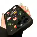 Forro Para Iphone 14 Pro Navidad Negro