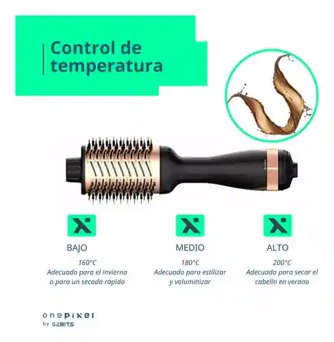 Cepillo / Secador Especial Cabello Seco Y Húmedo Keratin 3d Pro 2000w Godx-01