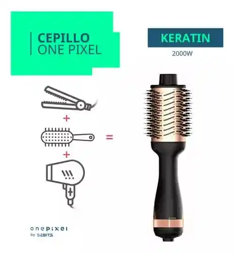 Cepillo / Secador Especial Cabello Seco Y Húmedo Keratin 3d Pro 2000w Godx-01