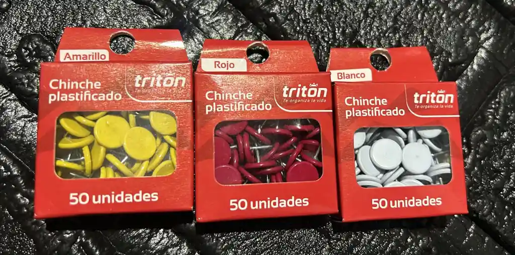 Chinches Plastificados Caja X50 Unidades