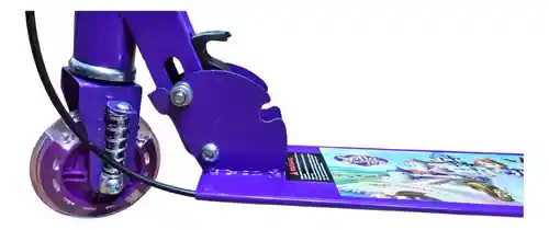 Scooter Para Niños Pequeños Luces Ruedas Metalica Plegable Morado