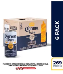 Cerveza Corona Extra En Lata X6