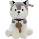 Peluche De Cachorro Sentado Lobo Siberiano 30cm