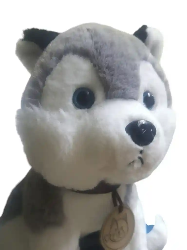 Peluche De Cachorro Sentado Lobo Siberiano 30cm