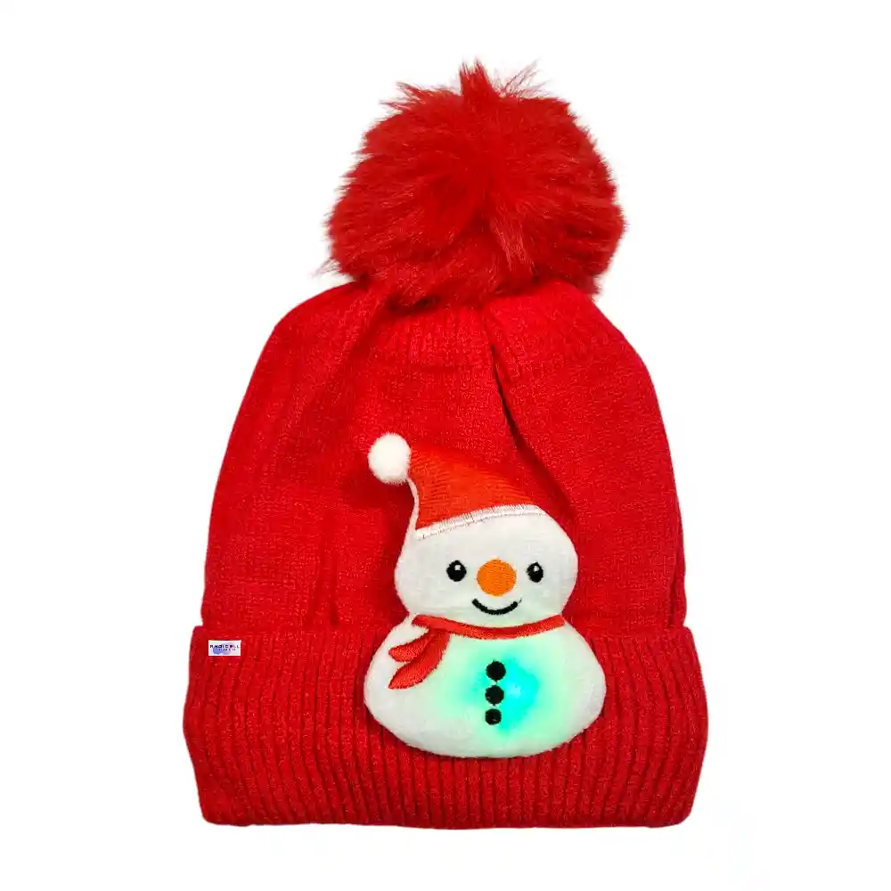 Gorro Navidad Térmico Con Luz Diseño Navideño Para Niños