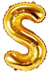 Globo Metalizado 16 Pulgadas Letra "s" Dorado