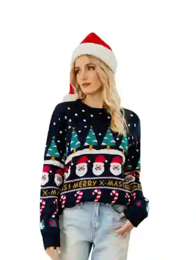 Saco Navidad Santa Claus Negro Ml