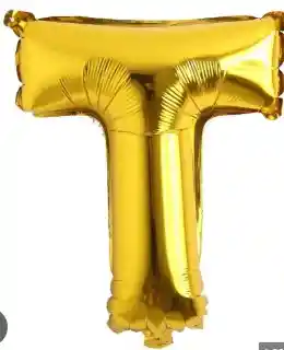 Globo Metalizado 16 Pulgadas Letra "t" Dorado