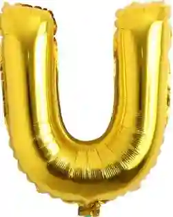Globo Metalizado 16 Pulgadas Letra "u" Dorado