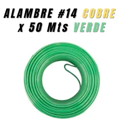 Alambre Electrico #14 X 50 Mts Verde (100 % Cobre)