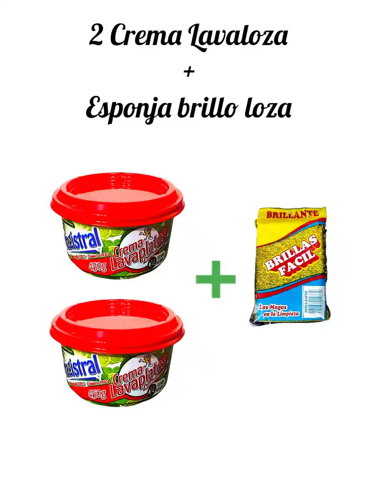 Combo 2 Lavaloza-desengrasante X 450 Gramos + Esponja Loza