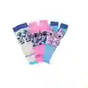 Paquete Por 3 Pares De Medias Estilo Stitch