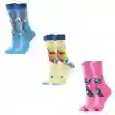 Paquete Por 3 Pares De Medias Estilo Stitch