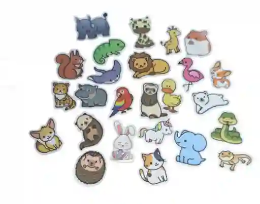 Pegatinas Stickers Calcomanias Calcas Adhesivos Coleccion Animales X25 Und Apr