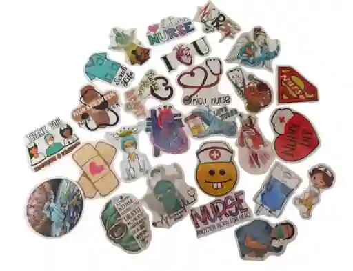 Pegatinas Stickers Motivo Medicina Calcomanias Calcas Adhesivos Coleccion X25 Unx25 Und