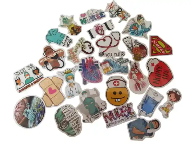 Pegatinas Stickers Motivo Medicina Calcomanias Calcas Adhesivos Coleccion X25 Unx25 Und