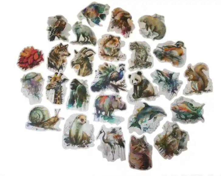 Pegatinas Motivo Animales Realistas Salvajes Stickers Calcomanias Calcas X25und