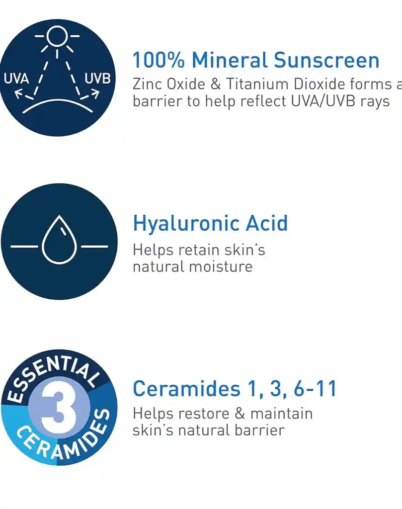 Cerave Bloqueador Solar Hidratante - Spf 50 Hydrating Mineral Sunscreen Face Lotion -