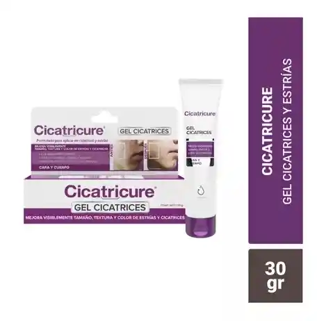 Crema Cicatricure Morada Gel Cicatrices Cara Y Cuerpo