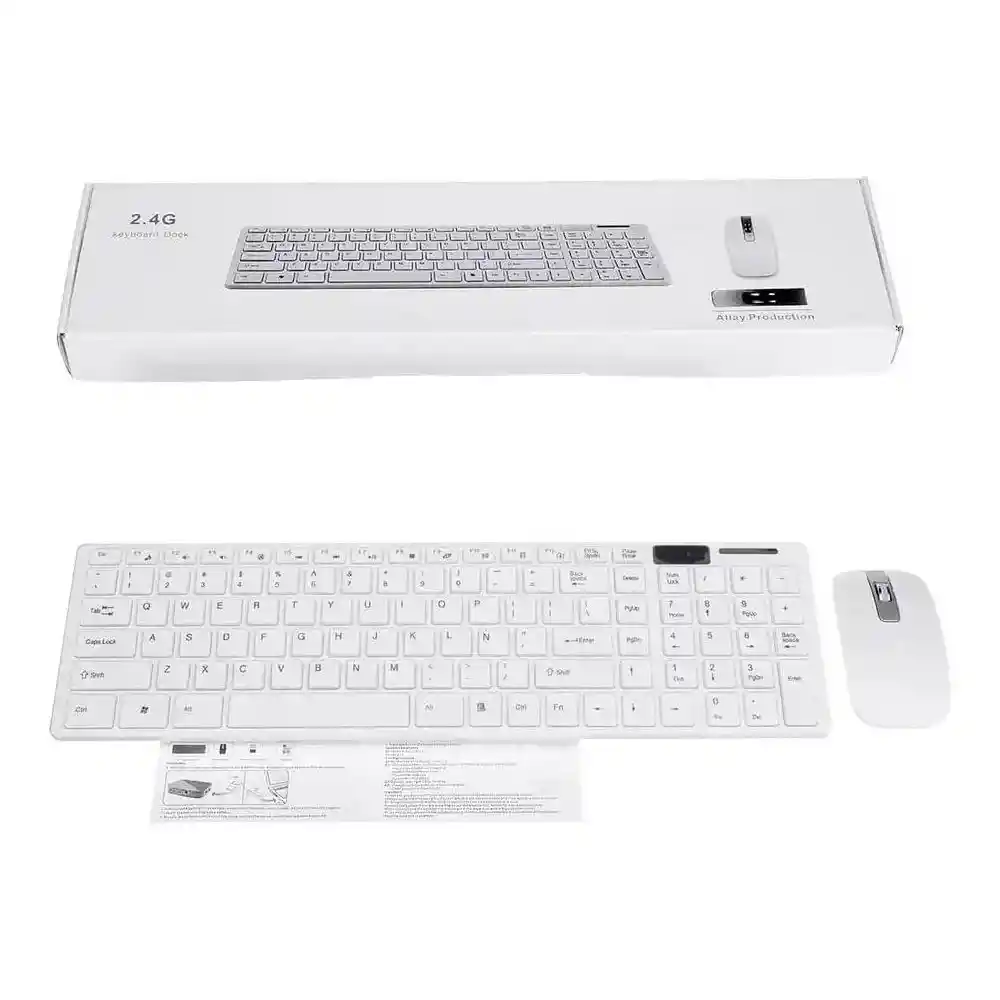 Combo Teclado Y Mouse Inalámbrico Usb 2.4g Ultra Delgado