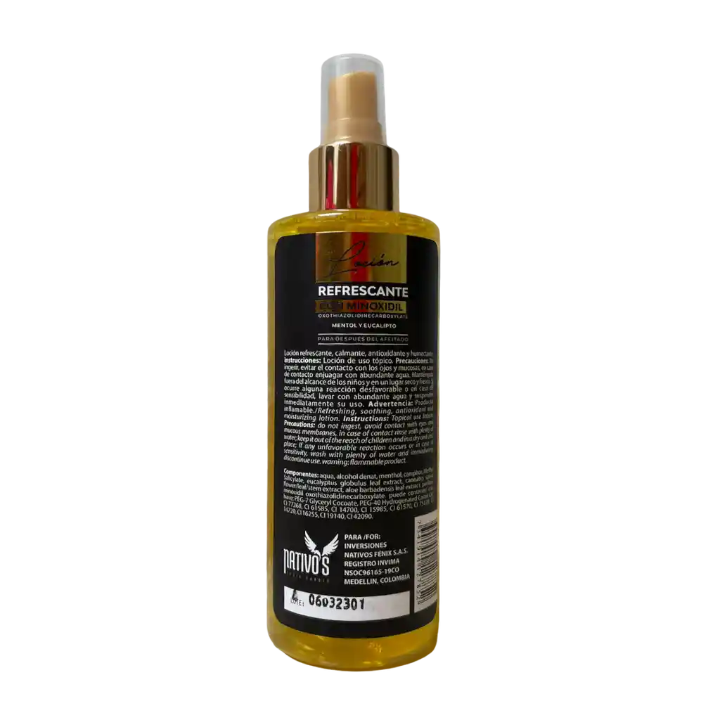 Loción Refrescante Con Minoxidil Y Mentol - Nativos X250 Ml
