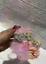Estuche Flor Pequeño Cauchos Para Cabello Cauchitos Moñas Ganchitos Piojitos