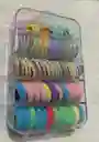 Estuche Acrilico Cauchos Para Cabello Cauchitos Moñas Ganchitos Piojitos Pastel