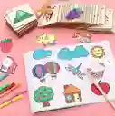 Plantilla De Madera Educativa Montessori Dibujo Para Niños