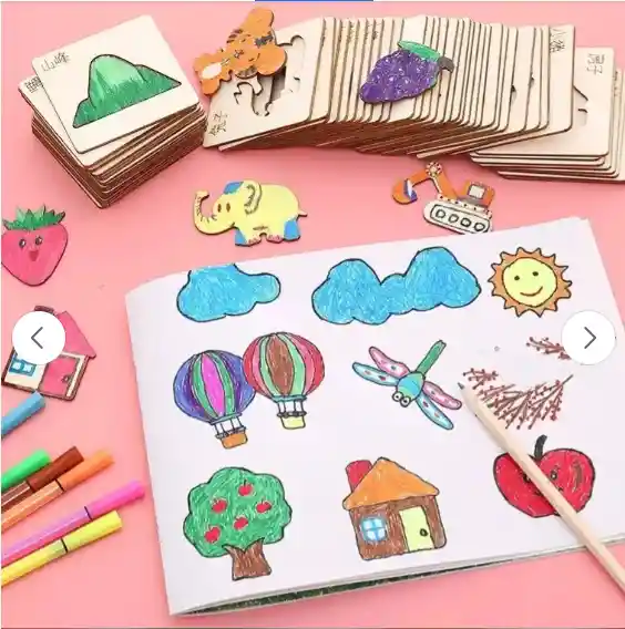 Plantilla De Madera Educativa Montessori Dibujo Para Niños