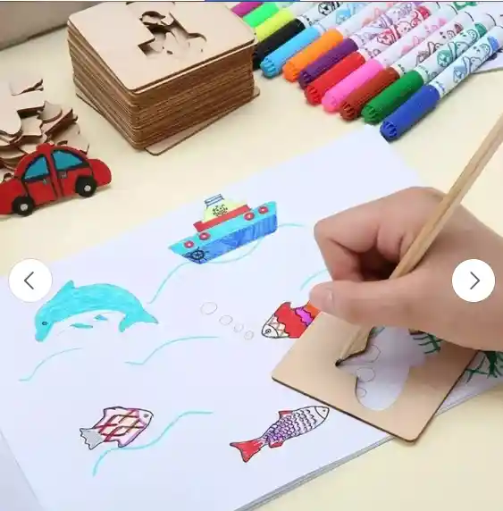 Plantilla De Madera Educativa Montessori Dibujo Para Niños